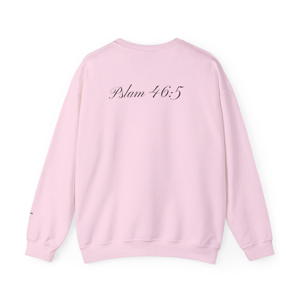 Crewneck Sweatshirt — Minimal 'Psalm 46:5' Script Faith Pullover