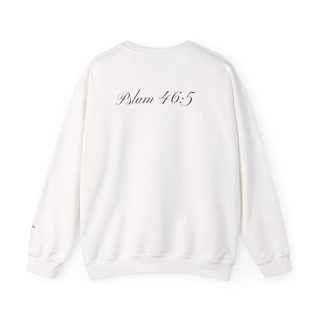 Crewneck Sweatshirt — Minimal 'Psalm 46:5' Script Faith Pullover