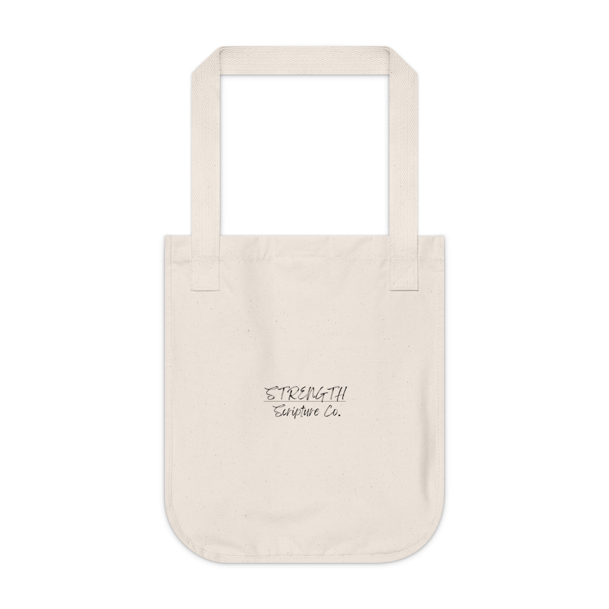 Cross Brushstroke Canvas Tote — Organic Cotton Christian Tote Bag